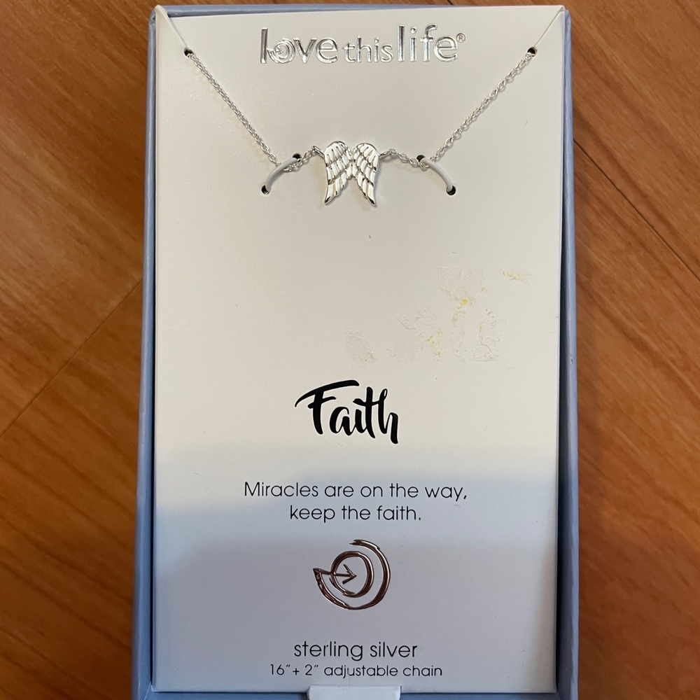 Love This Life Angel Wings Necklace